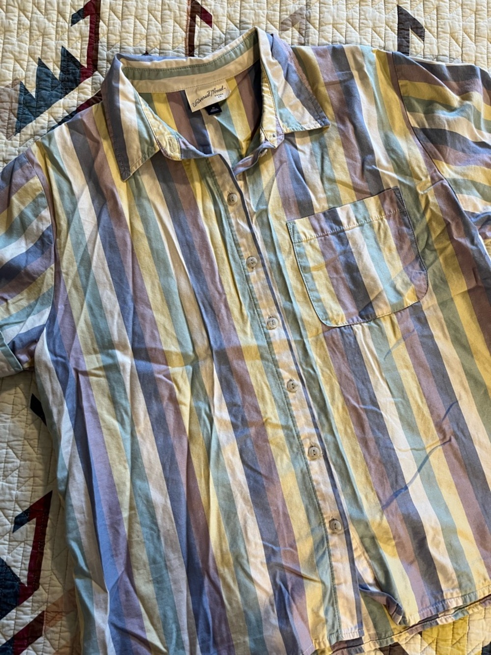 Universal Thread Striped Shortsleeve Buttondown